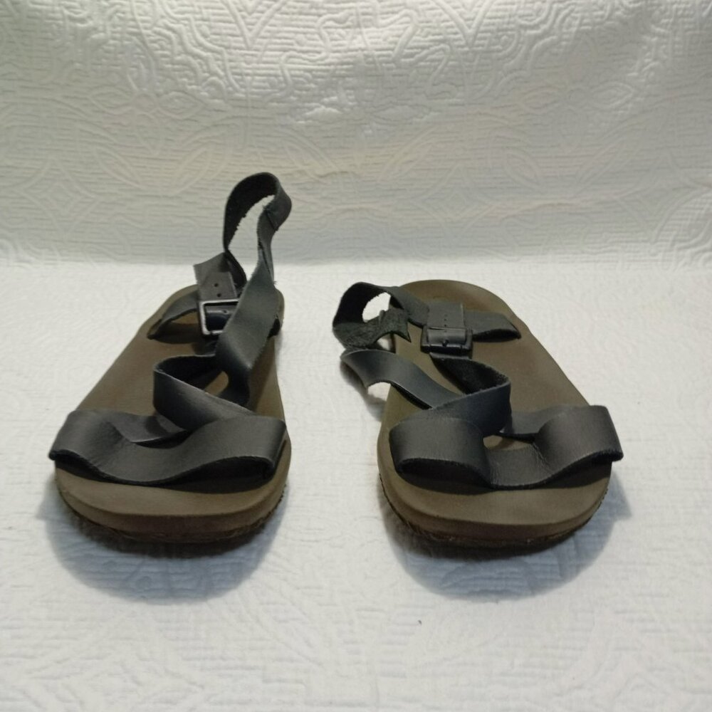 OUTER Sandals Gray Leather Womens Adjustable Strap Size US 10/EU 41 - Picture 6 of 8